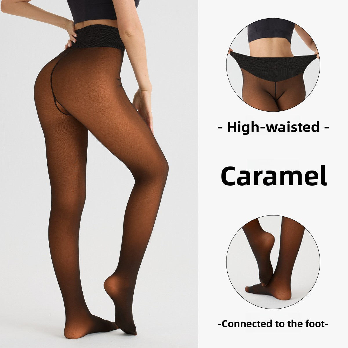 Fleece Lined High Waist Sheer Leggings