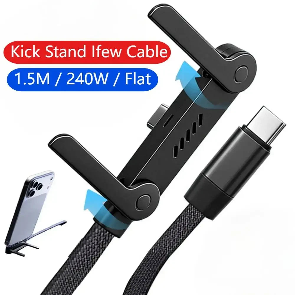 Foldable Stand Fast Charging Cable