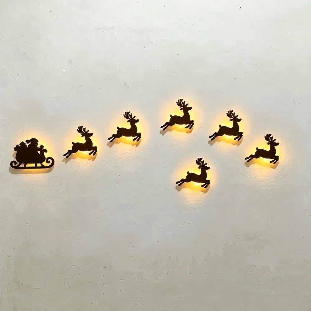 LED Glowing Reindeer Christmas Wall Decor