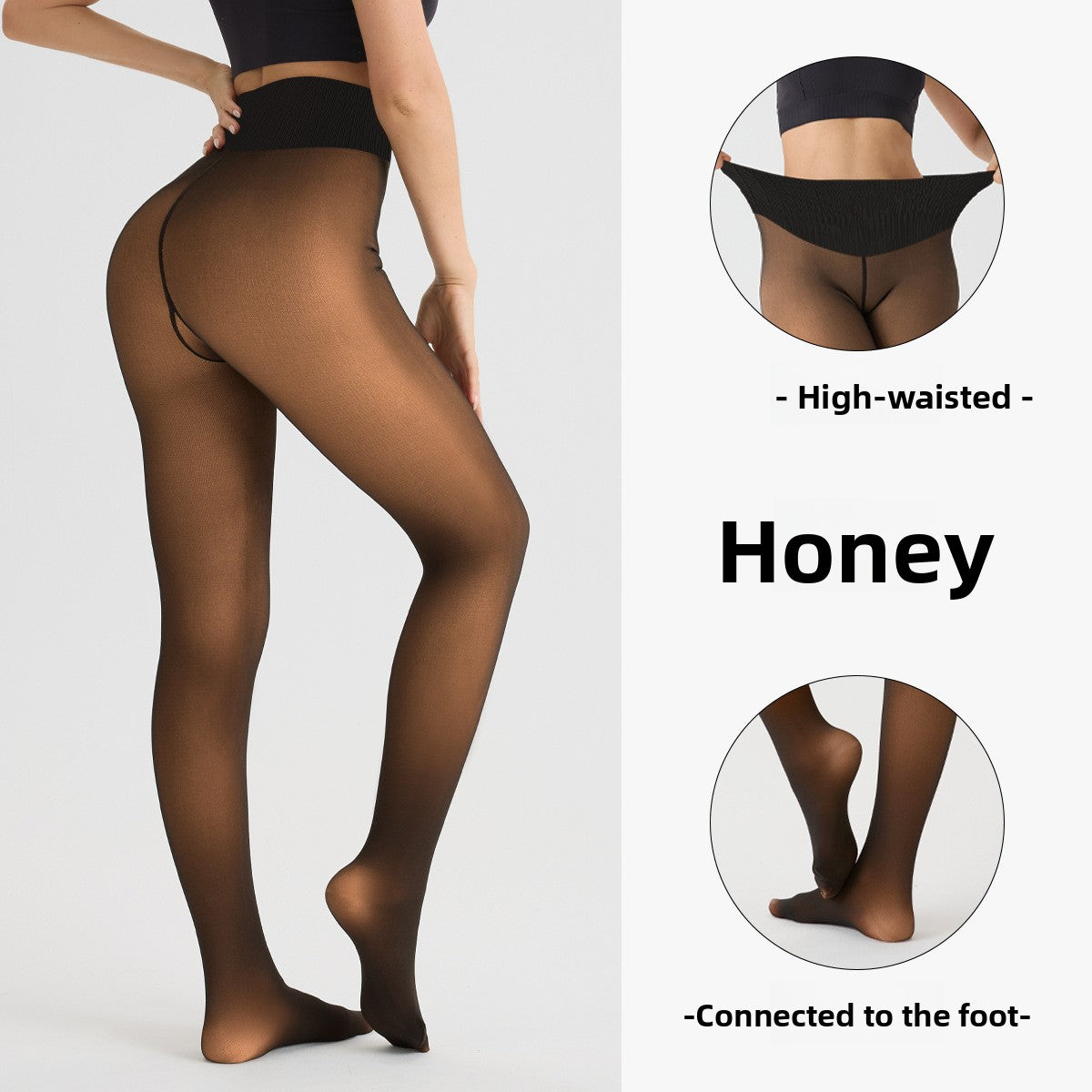 Fleece Lined High Waist Sheer Leggings