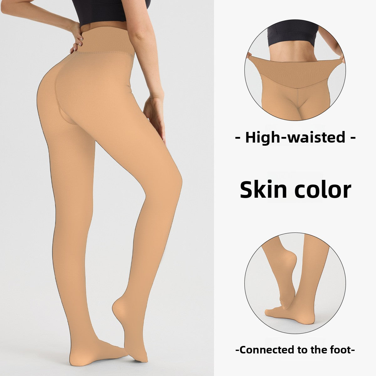 Fleece Lined High Waist Sheer Leggings
