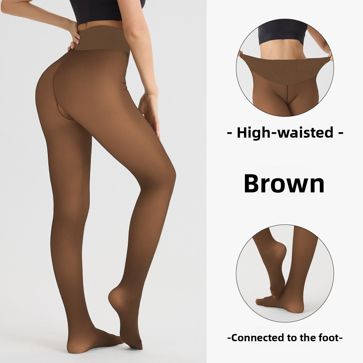 Fleece Lined High Waist Sheer Leggings