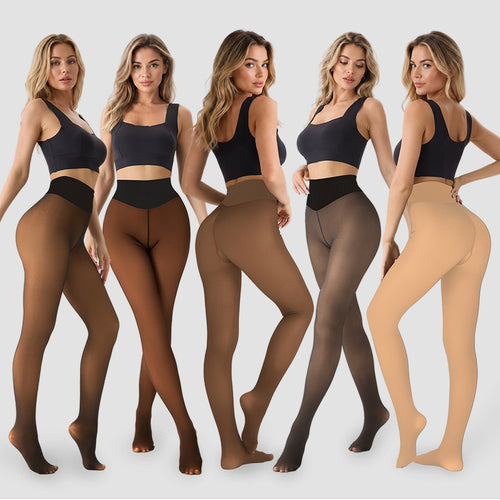 Fleece Lined High Waist Sheer Leggings