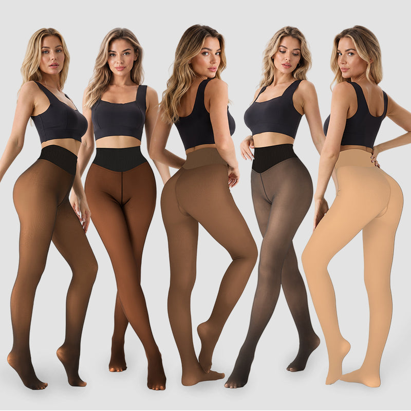 Fleece Lined High Waist Sheer Leggings