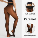Fleece Lined High Waist Sheer Leggings